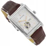 Meeste k&auml;ekell Bulova 96A268 Sutton Automatic Open Heart rihmaga