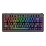 Mehaaniline klaviatuur AJAZZ AK820V2, juhtmevaba, 82 klahvi, 75% layout, RGB taustvalgus, helitugevuse ratas