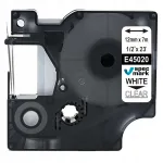 DYMO D1 45020 kleeplint, 12 mm x 7 m, l&auml;bipaistev valgete kirjete jaoks