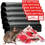 N&auml;riliste deratiseerimisjaam FEEDER, 5 tk + 1 kg rottide ja hiirte m&uuml;rki