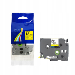 Isetalduv lint Brother TZe-C41, 18 mm, kollane, must fluorentsentskirjas, 8 m