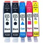 HP 655 XL tindikassetid, 5 tk, sobivad DeskJet Ink Advantage 3525, 4615, 5525, 6520, 6525