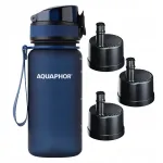 AQUAPHOR CITY 350 ml tumesinisel veepudel filtriga, 3 vahetatavat filtrit
