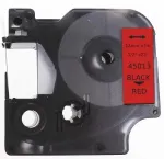 DYMO &uuml;hilduv isetatav lint, 12 mm, must punasega