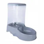Loomade toidu- ja veedosaatja, 3,5 l, libisemiskindel, hall