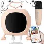 Juhtmevaba karaoke k&otilde;lar mikrofoniga ja LED RGB valgustusega