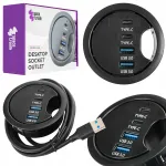 USB jagaja Spacetronik, 2x USB-A, 2x USB-C, lauaarvutile