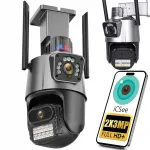 V&auml;litingimuste IP WiFi videovalvekaamera, 6 MP, kahe p&ouml;&ouml;rleva kaameraga, Full HD+