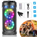 Kaasaskantav Bluetooth-k&otilde;lar karaoke ja RGB-valgustusega