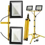 Halogeen LED projektor 2x100W ehitusstatiivi ja pistikuga 230V 200W IP65