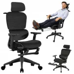 Kontoritool REZINO, ergonoomiline, must, mikro-v&otilde;rgust, reguleeritav
