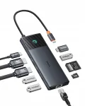 Baseus 10-in-1 USB-C dokijaam, 10 Gb/s, must
