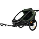 Laste vankrihaagis Hamax Outback Twin, roheline, 2 lapsele, kuni 22 kg