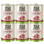 WILD FARM Pure Mono Lamb Puppy koeratoit, lambaliha, monoproteiin, 6 x 800 g