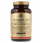 Toidulisand Solgar Vitamin D3 (Cholecalciferol) 1000 IU 250 kapslit