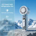 Mini lauaventilaator K75 osutusega ja LED-valgustusega