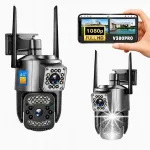 V&auml;litingimuste 4K HD kaamera kahe 8MP objektiiviga, 4G LTE, p&ouml;&ouml;ratav, SIM-kaart