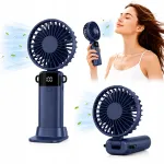 Kaasaskantav mini t&ouml;&ouml;laua ventilaator, vaikne, kokkupandav, 5 kiirust, 2400 mAh