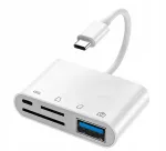 USB-C SD kaardilugeja adapter 4-in-1 USB OTG adapter