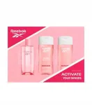 Tualettvesi Reebok Activate Your Senses Woman 100 ml, du&scaron;igeel 250 ml, kehakreem 250 ml