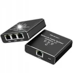 V&otilde;rgu l&uuml;liti 1x2 RJ45, 1000Mbps, USB-C toiteallikaga, alumiiniumist