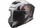 Mootorratta kiiver LS2 FF820 Rapid III, valge/must/roosa, XXS