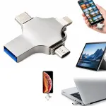 256 GB 4-&uuml;hes USB-m&auml;lupulk, sobib iPhone, Android, Micro USB, Type-C, Windows, OTG