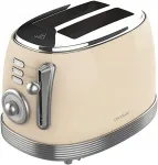 Vertikaalne r&ouml;ster Cecotec, 850 W, 2 laia ava, 3 funktsiooni, liivakarva, Vintage