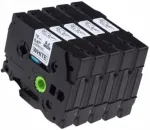 Brother TZe-231 12 mm riba, valge musta tekstiga, 5 tk