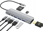 USB-C jaotur &ndash; HDMI, USB, SD, PD 100W, 4K 30Hz / 1080p 60Hz