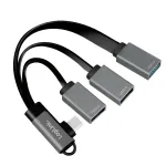 USB-C jagaja Logilink, 3 porti, alumiinium, 5 Gb/s