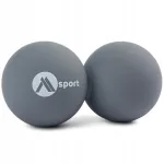 Silikoonist massaazipall, 8 cm, topelt, sobib lacrosse'iks ja crossfitiks
