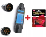 Auto 7 PIN pistiku tester koos 9V patarei ja haagiseadapteriga