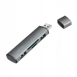 USB jagaja LogiLink Gen2, 2 porti, SD ja microSD kaardilugeja, USB 3.0, kuni 10 Gbps