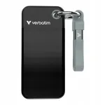V&auml;line SSD-ketas Verbatim Pocket SSD 2TB, USB-C 3.2 Gen 2, must/hall