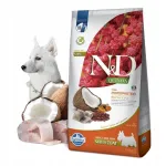 Koeratoit N&D Quinoa Skin & Coat r&auml;imega, 7 kg, t&auml;iskasvanud v&auml;ikestele t&otilde;ugudele