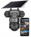 HEELLY p&auml;ikeseenergiaga v&auml;line kaamera, 4G, 3 objektiivi, 3x3MP, SIM-kaardipesaga
