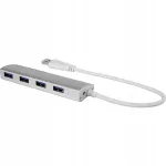 USB-jaotur Renkforce, 4 &uuml;hendust, USB 3.0, alumiinium