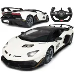 Puldiga juhitav auto Lamborghini Aventador SVJ LED-tuledega