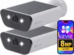Kaks EZVIZ CB5 4K traadita WiFi valvekaamerakomplekti integreeritud p&auml;ikesemoodulitega