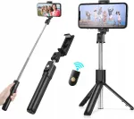 Teleskoopiline selfie pulk Bluetoothi ja statiiviga