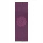 Bodhi Leela 4,5 mm joogamatt, lilla, libisemiskindla mandala pinnaga