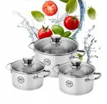 MG Home SATINO roostevabast terasest pottide komplekt, 6 tk
