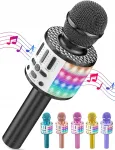 Traadita karaokemikrofon RGB LED, salvestuse ja helikontrolliga, MICQUT