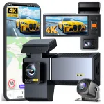 3 objektiiviga auto videokaamera GPS-iga