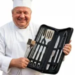 Grillitarvikute komplekt 9in1 kotiga, teras