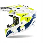 Moto-kiiver Airoh Aviator 3 Spin, suurus S, valge/kollane