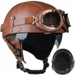 Motorratturi kiiver Retro, poolavatav, suurus L