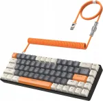 Mehaaniline klaviatuur T8, 60%, pruunid l&uuml;litid, RGB valgustus, 18 valgustusrežiimi, QWERTY