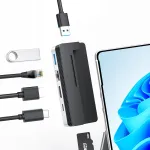 USB-C 6in1 dokk BYEASY Microsoft Surface Pro 9, HDMI 4K 60Hz